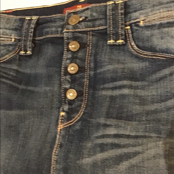 7 for all mankind denim jean mini skirt size 27 - Picture 6 of 12